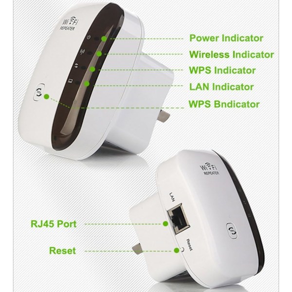Trådlös WIFI räckviddsförlängare AP signal repeater förstärkare 802.11 N/B/G mini portabel signalförstärkare