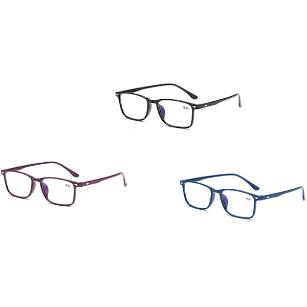 Effektiva Bekväma Läsglasögon med Anti-Blått Ljus (+1.0 - +4.0) Blå Blue 4