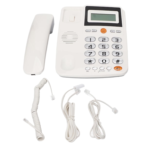 Landline phone with cord Caller ID Enhanced HD hands-free calling Adjustable brightness Phone with large button for seniors