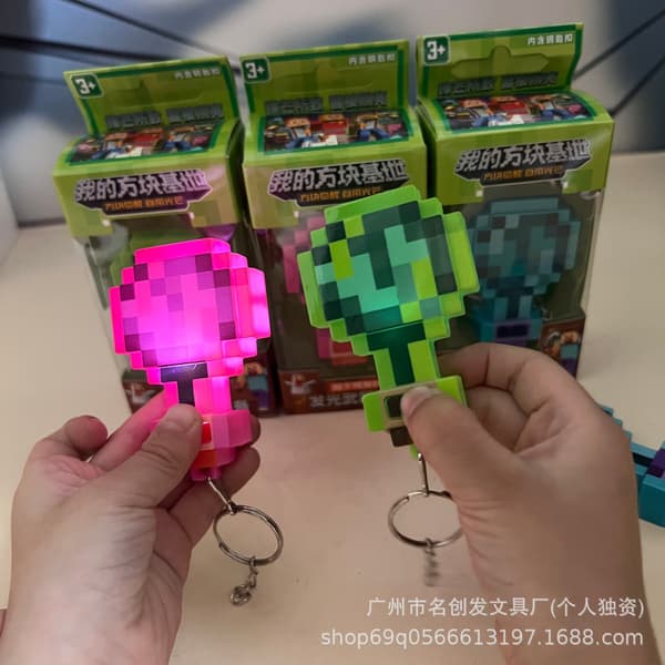 24 stk. Pixel Torch LED-lys – Retro spil-stil dekorative lamper*Glødende langsværd* Glowing Longsword