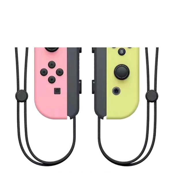 Nintendo Switch Handkontroll Joycon Trådlös Bluetooth Spelkontroll Fjärrkontroll Väckningsfunktion med Rep, Stödjer Fitness Ring pink+yellow