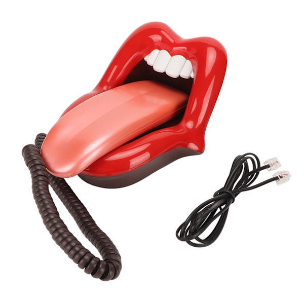 Big tongue shaped landline cute big red tongue corded phone for home and office decoration