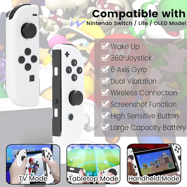 Ohjain yhteensopiva Nintendo Switchin kanssa, ohjaimet kaksoisvärinällä