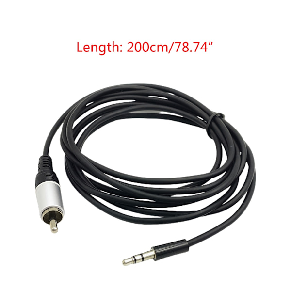 2 Meter 3.5mm til RCA Mono AUX Kabel Tilslut dine enheder nemt Simpel tilslutning til hjemmeunderholdningssystemer