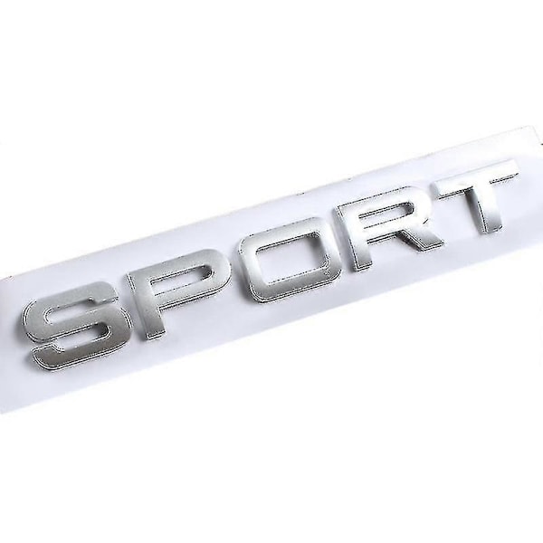 3D ABS Logo Range Rover Bogstaver Emblem Mærkat Bil Motorhjelm Emblem til Range Rover Sport Evoque L322 L320 L406 P38 Tilbehør - G Sports Matt Silver
