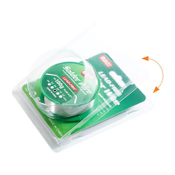 0,8 mm juotos錫, lyijytön錫 hartsiydin, juotos錫 juoksutteella 50 g, juotoslanka elektronisten sähkökomponenttien korjaukseen