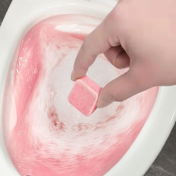 Toilet Bowl Rengørings Brus Tablet PINK - på lager pink