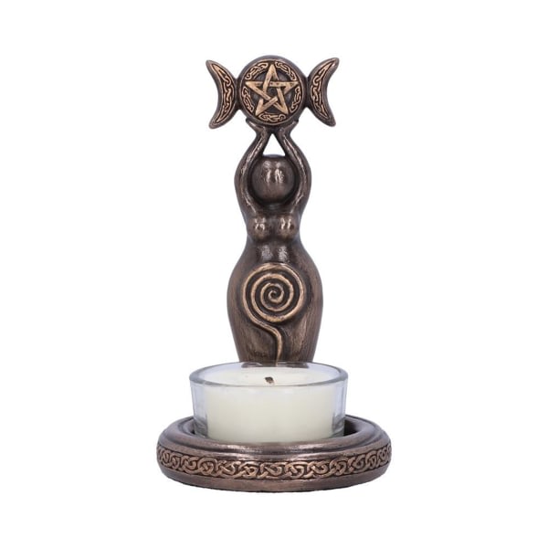 Gudinna Statyette värmeljushållare Resin Skulptur Heminredning Statyett Samlarföremål