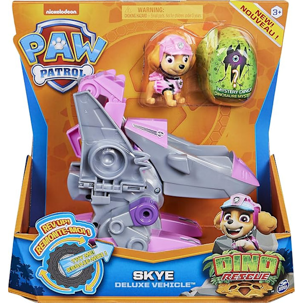 Dino Rescue Skyes Deluxe Rev Up-fordon med mystisk dinosauriefigur