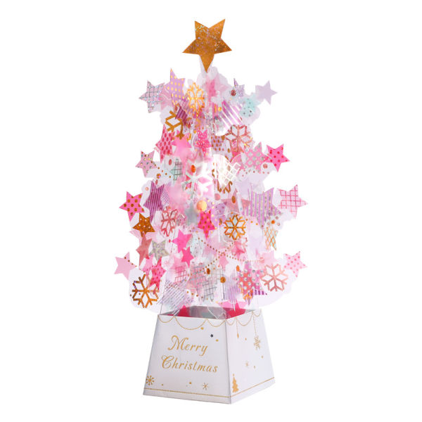 Christmas Tree Pop Up-kort 3d-kort Julhälsningskort Julklapps-tackkort