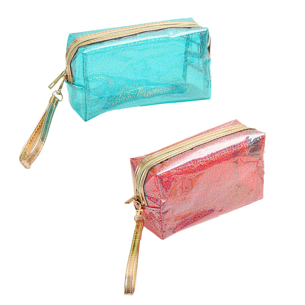 2-piece transparent cosmetic bag, portable toiletry bag