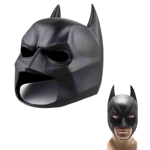 Batman Full Mask Med Kappe The Dark Knight Rises Latex Hjelm Voksen Cosplay Rekvisitt