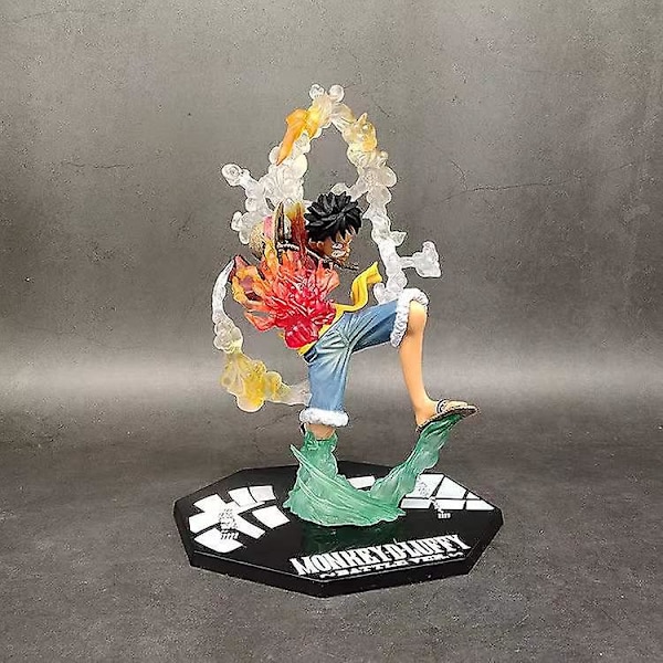 One Piece Anime Monkeydluffy Roronoa Ace Pvc Action Model Samling Cool Stunt Figur Legetøj Gave C baihuzi opp bag