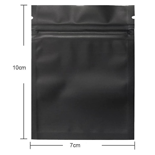 100-pakning Luktsikre Poser - 3 x 4 Tommer Gjenlukkbare Mylarposer Foliepose Flat Zip Lock Pose
