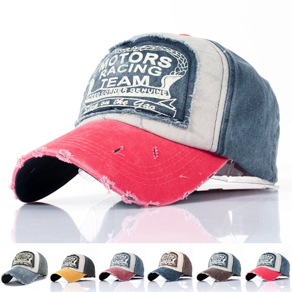 Unisex Solhatt Denimhatt Slitt Vintage Trucker Baseball Caps Justerbar Yellow