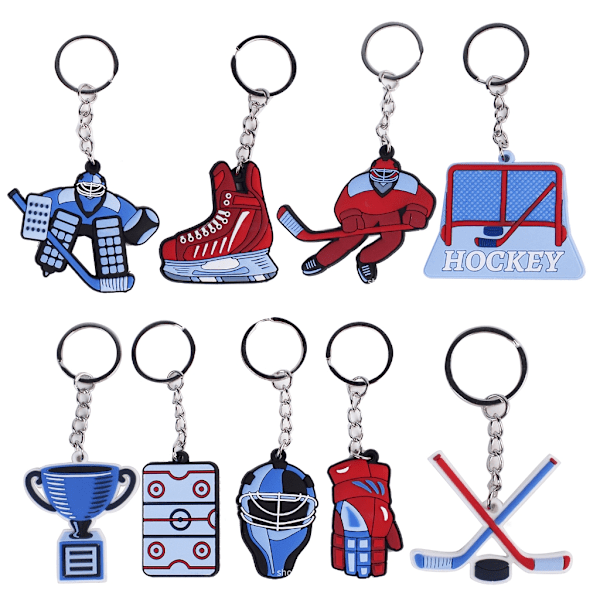 Mode Ishockey Nøglering Taske Charm Tegneserie Vinter Sport Vedhæng Smykker Nøglering 0.02 3
