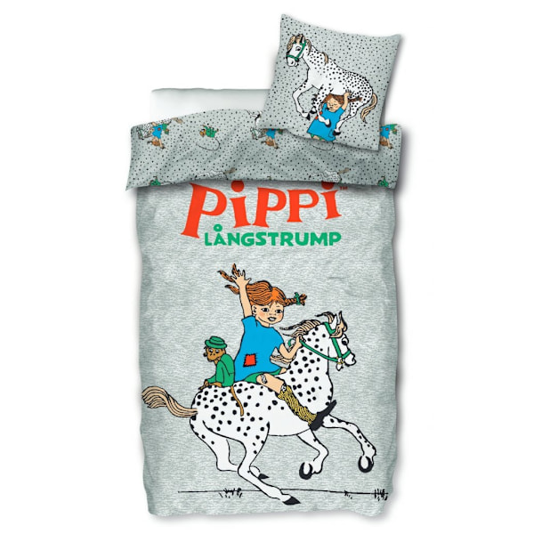 Pippi Langstrømpe Sengetøj Dynebetrækssæt 150x210 CM Multicolored