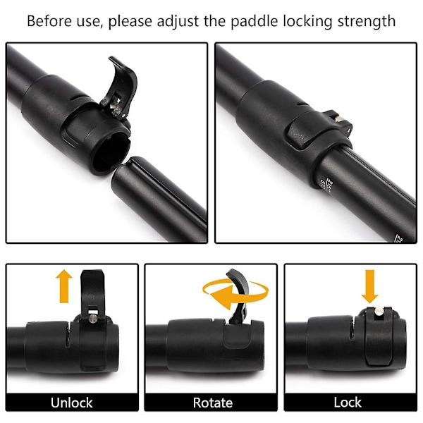 Justerbar Stand Up Paddle Board Paddel Med Unik Låsdesign Flytande Aluminium Skaft Paddelbräda Pa