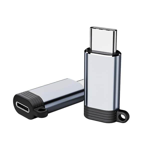 2-pakning Lightning til USB-C-adapter, USBC til Lightning-ladeadapterkonverter for iPhone 15/15 Plus/15 Pro Max, Støtter lading {yh}