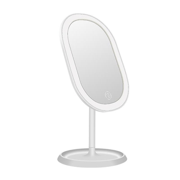 Ledupplyst sminkspegel, uppladdningsbar - sladdlös upplyst sminkspegel med 3 dimbara lampor