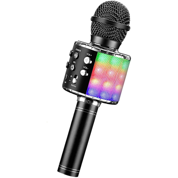 Karaoke Bluetooth -langaton mikrofoni, lapsi- ja aikuisille sopiva mikrofoni, 5 äänenmuutinta