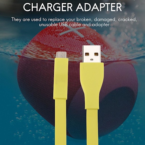 USB-snabbladdningskabelladdareadapter för Logitech UE BOOM 2 /UE MEGABOOM /UE Wonderboom /UE ROLL 2 Bluetooth-högtalare