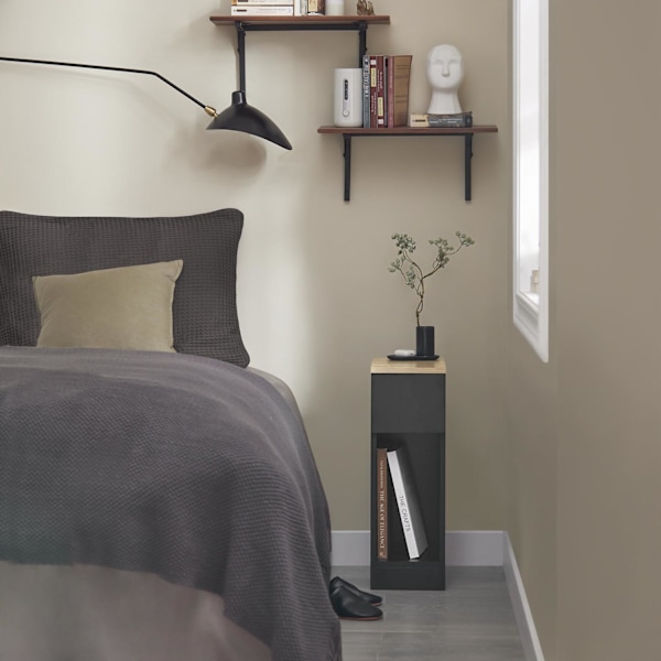 SoBuy Sidebord Oppbevaringsbord Kaffebord Cafébord FBT111-SCH Svart Black 20*35*60cm