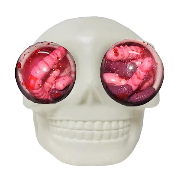 Nyhet Hodeskalleballer Gotiske Hodeskalleleker for Barn Halloween Grå one size White