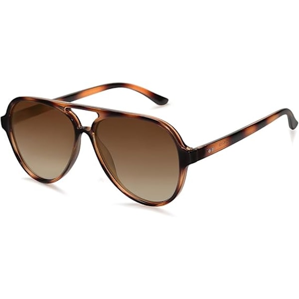 Klassiske Polariserende Aviator Solbriller til Kvinder og Mænd Retro Dobbeltbro Aviator