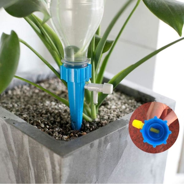 30 stk drypvandingsflaske drypvanding til planter med kontrolventiler til have, hjem, indendørs og udendørs