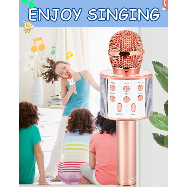 Leksaker för barn 5 6 7 8 9 10 år, Karaokemikrofon för barn Populära leksaker för flickor och pojkar 5-12 år Födelsedagspresenter för tonårsflickor och pojkar 5-12 år Party-Champagne