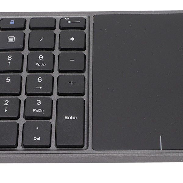 Trådløst numerisk tastatur med touchpad, 22 taster, 2.4G, dobbelt tilslutningstilstand, Type-C interface, bærbart tastatur til bærbar computer, grå