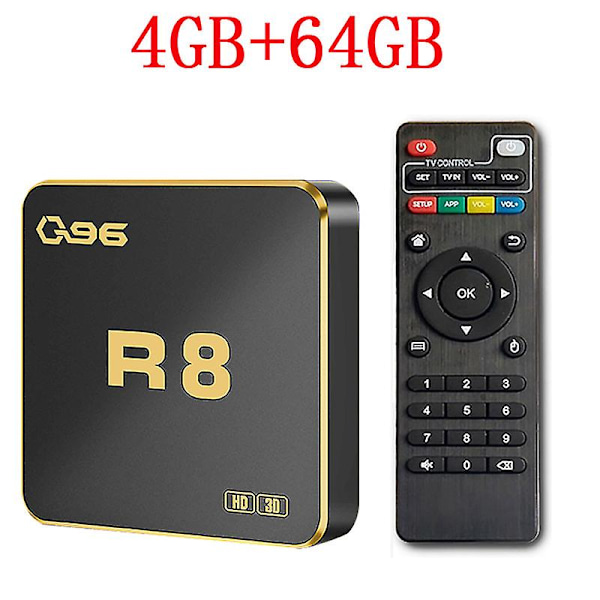 Q96 R8 TV-box Android 10 Iptv Allwinner H313 Quad Core 2.4g 5g Dual Wifi Uhd Hdr10 4k Mediaspelare H. 265 8gb 128gb Hem