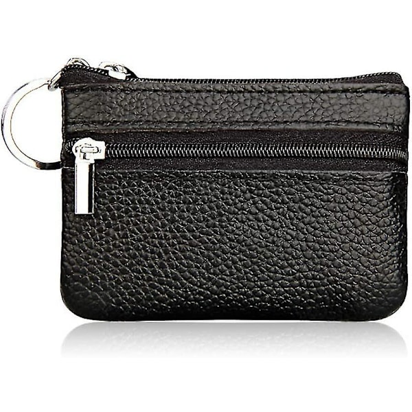 Leather Key Bag Small Key Bag For Men Women Black