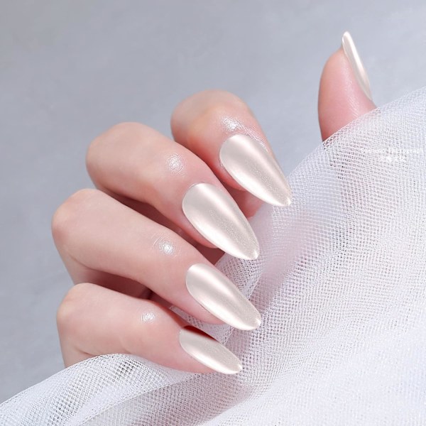 Vit pärlemorskimrande krom nagelpulver, iriserande aurora pulver metallisk spegeleffekt pigment pärlemorskimrande sjöjungfru pigment pärlglitter damm kit
