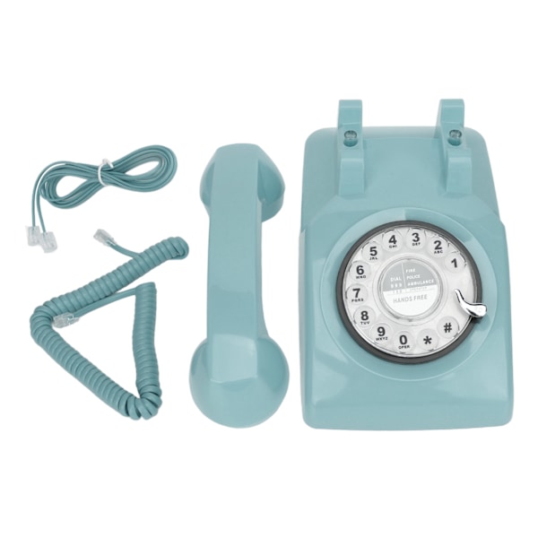 Rotary fasttelefon Retro gammeldags vintage hjemtelefon med mekanisk ringetone og høyttalerfunksjon