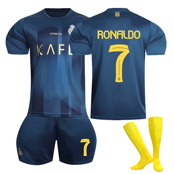23-24 Riyadh Victory Bortatröja Fotbollströjor Barn Fotbollsset Nr.7 Ronaldo No.7 Ronaldo S