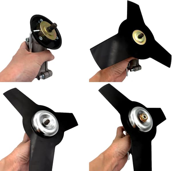 Metallmuttersett for gressklipper og gresstrimmer - Inkluderer bladadaptersett (5 deler)