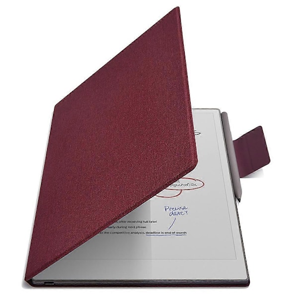 Beskyttende etui til ReMarkable Paper Pro - PC PU Læder, Magnetisk, Penholder, Auto-Væk/Sleep Multicolor Multicolor Wine Red