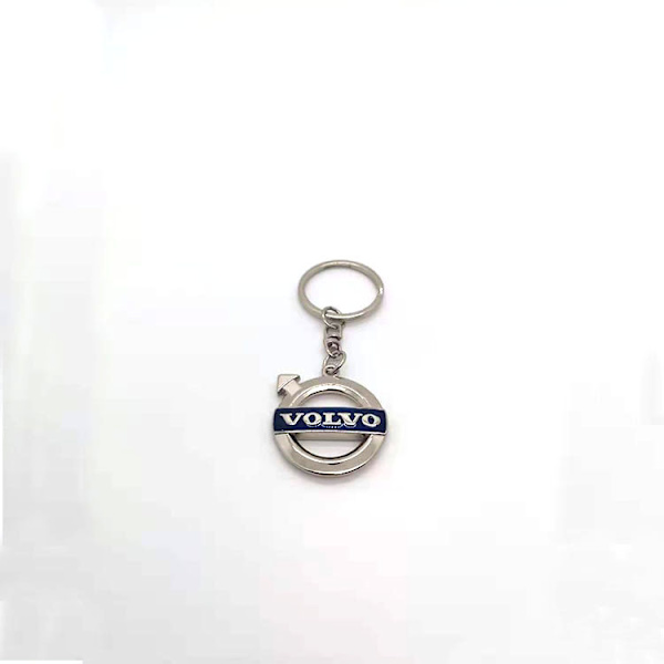 2 stk Volvo nøglering i 3D krom metal - Nøglering i legering