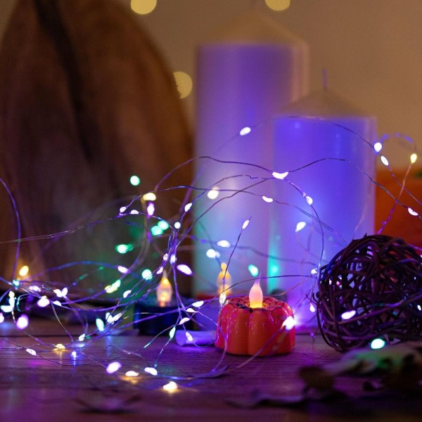 2-pack Fairy Lights USB Plug in String Lights LED-belysning varmvit 200 LED 66ft2 pack-2 pack