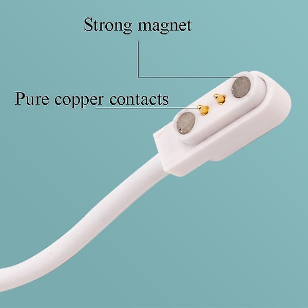 1 st Universal Smartwatch Laddningskabel, Magnetisk Laddningskabel 2 Stift 4 Stift USB Laddare för Smartwatch 7.62mm 2.84mm 4mm 2.84mm size 2pin