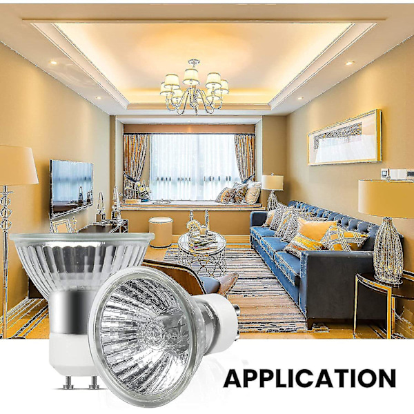 GU10 Halogen Spotlampa, Dimbar 50W Varmvit 2800K, AC 220-240V Halogenreflektor