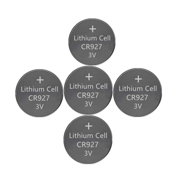 5/10/20 stk CR927 knapcellebatterier 3V lithium batterier CR 927 til ure, lommeregnere og fjernstyrede legetøj 5 styk pr. kort