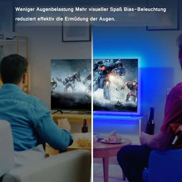 LED-strimmel LED TV-baggrundsbelysning Musiksynkronisering RGB Bluetooth-app