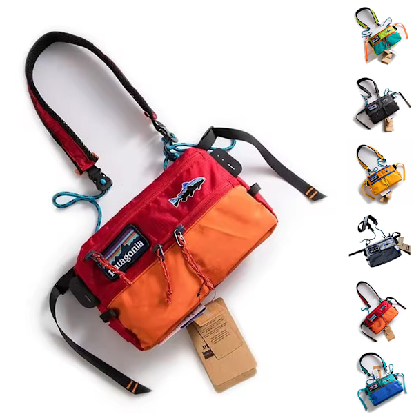 Pata Herr Crossbody Bröstväska Etiketter Unisex Vuxna Utomhus Vattentäta Axelväskor Blue
