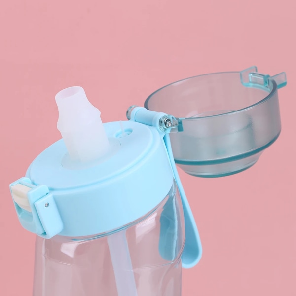 Smaksatt Vannflaske med 7 Kapsler Air Water Up Flaske Frostet Svart 650 ml Air Startup Sett Vannkopp for Camping Sport 0 hours