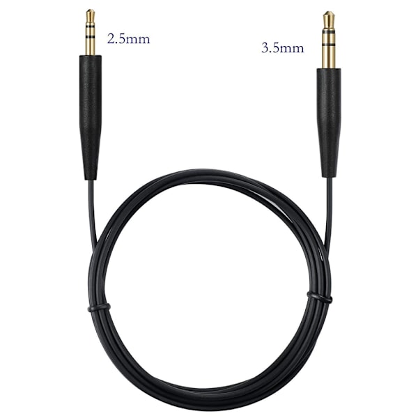 Udskiftningslydkabel Forlængerkabel 3,5 mm til 2,5 mm (1,5 m) til Bose QuietComfort QC45 QC35II QC35 QC25 NC 700 Soundlink Soundtrue Hovedtelefoner Bla