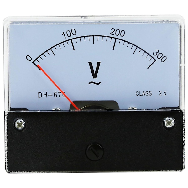 Rektangulær AC 0-300V Måler Analog Spændingspanelmeter Voltmeter DH670