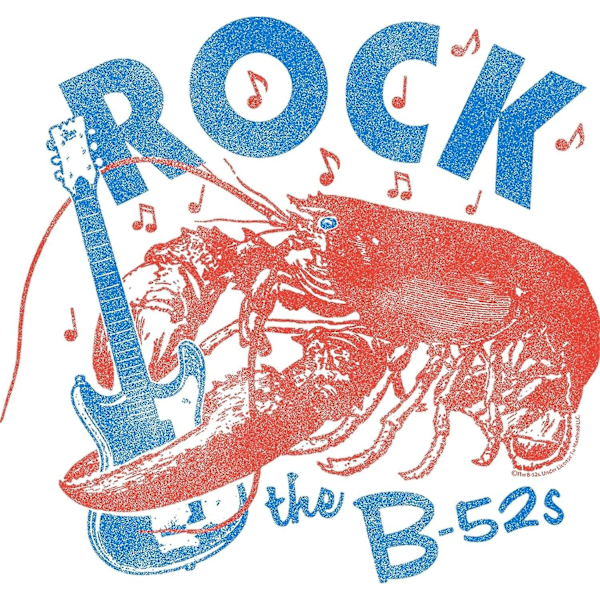 B52s Band Rock Lobster Voksen T-skjorte med korte ermer Grafisk T-skjorte Hvit Hvit White L